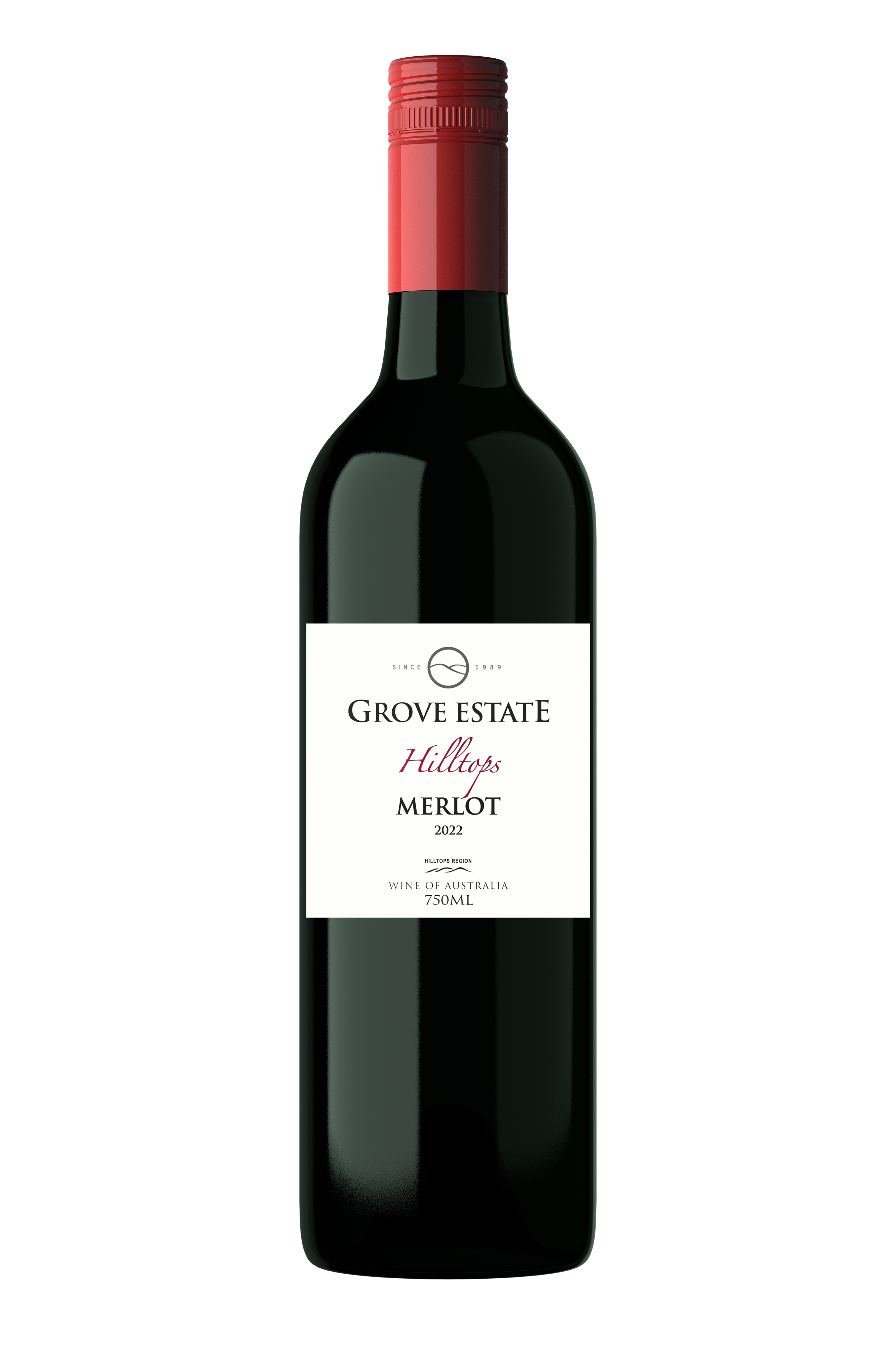 Grove Estate, Hilltops, Merlot 2022