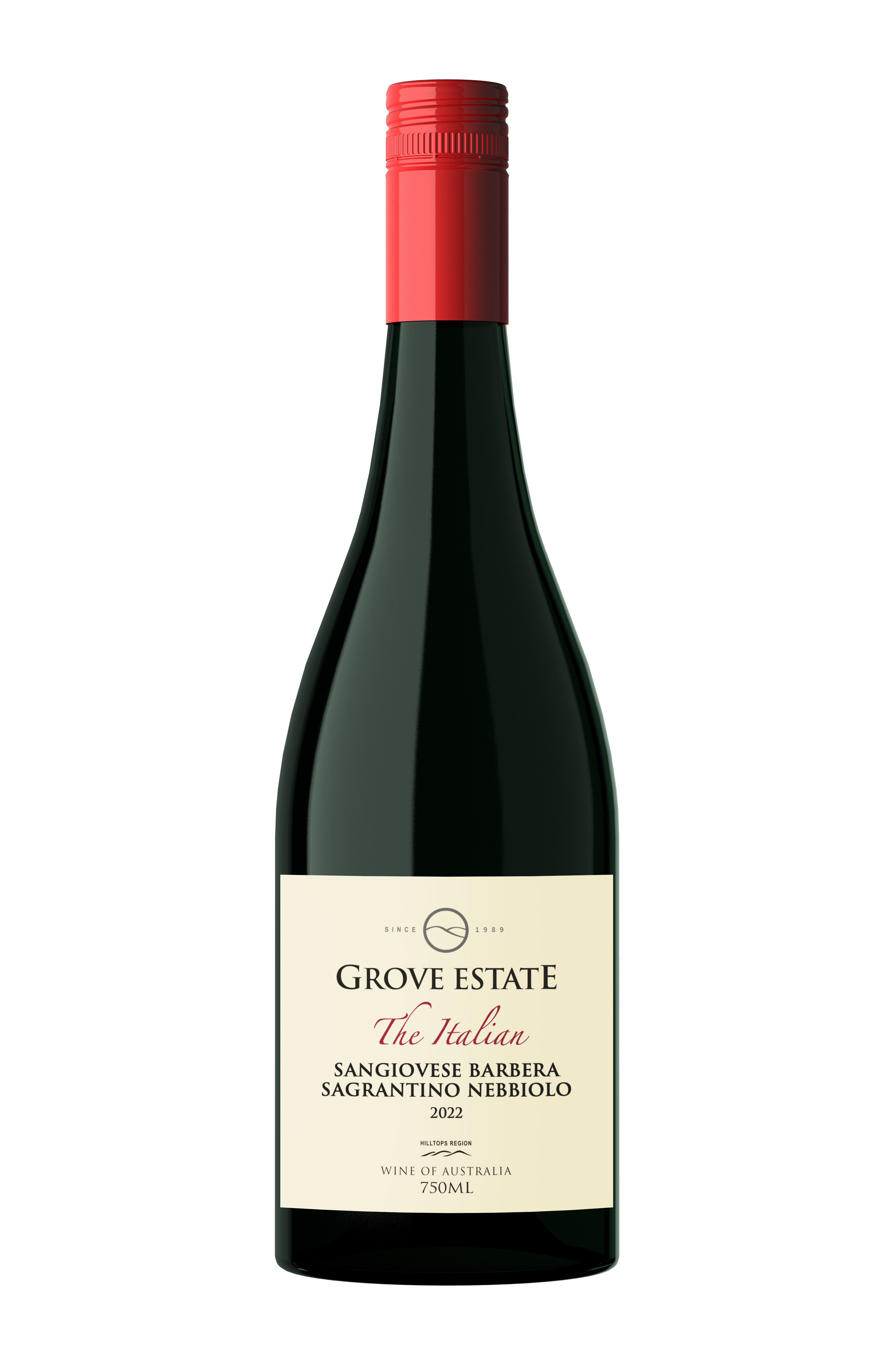 Grove Estate, The Italian, Sangiovese, Barbera, Sagrantino, and Nebbiolo 2022