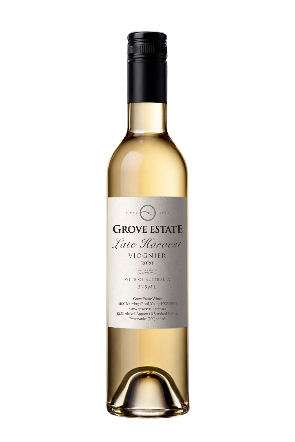 Grove Estate, Hilltops, Late Harvest Viognier 2020 - 375ml
