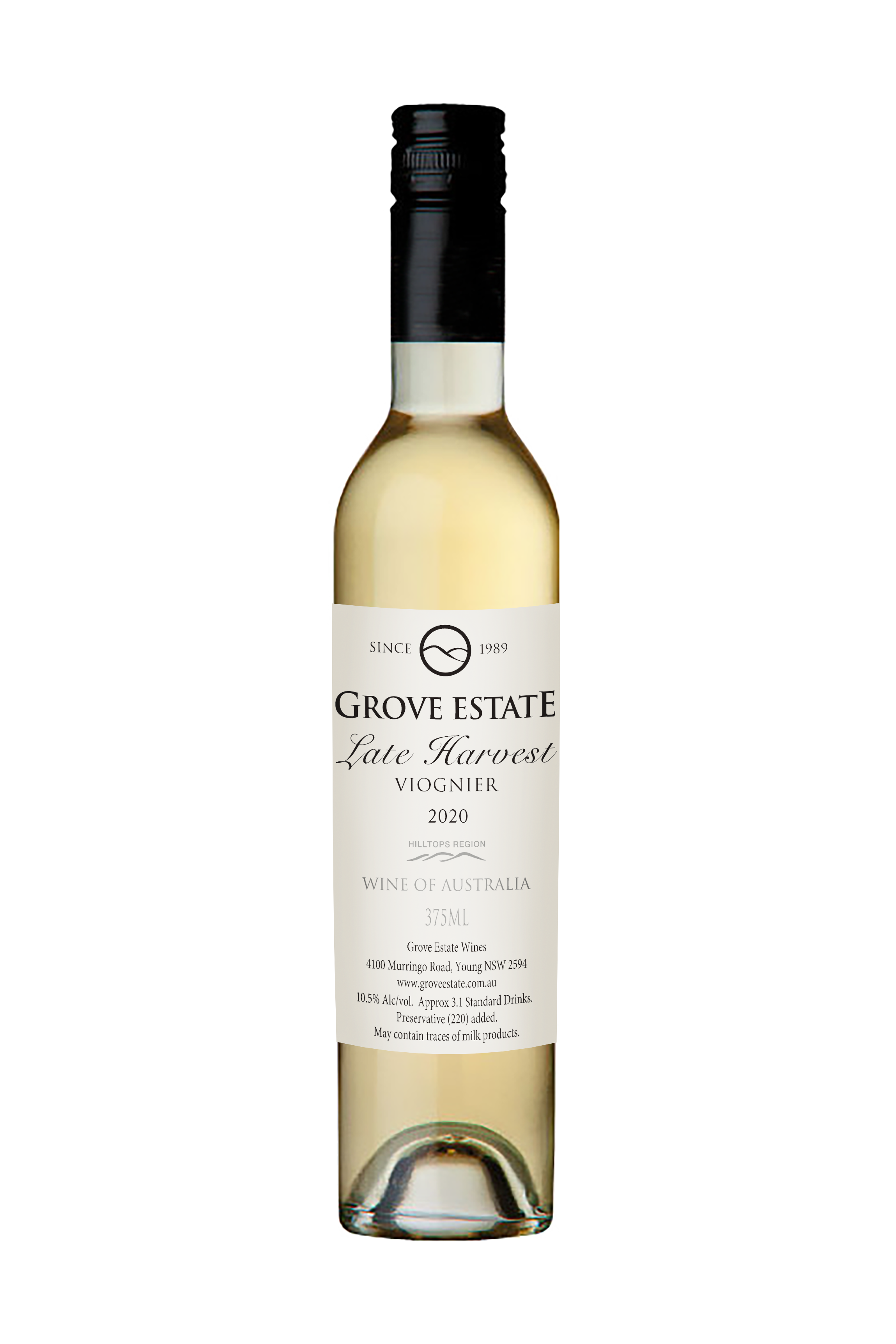 Grove Estate, Hilltops, Late Harvest Viognier 2020 - 375ml
